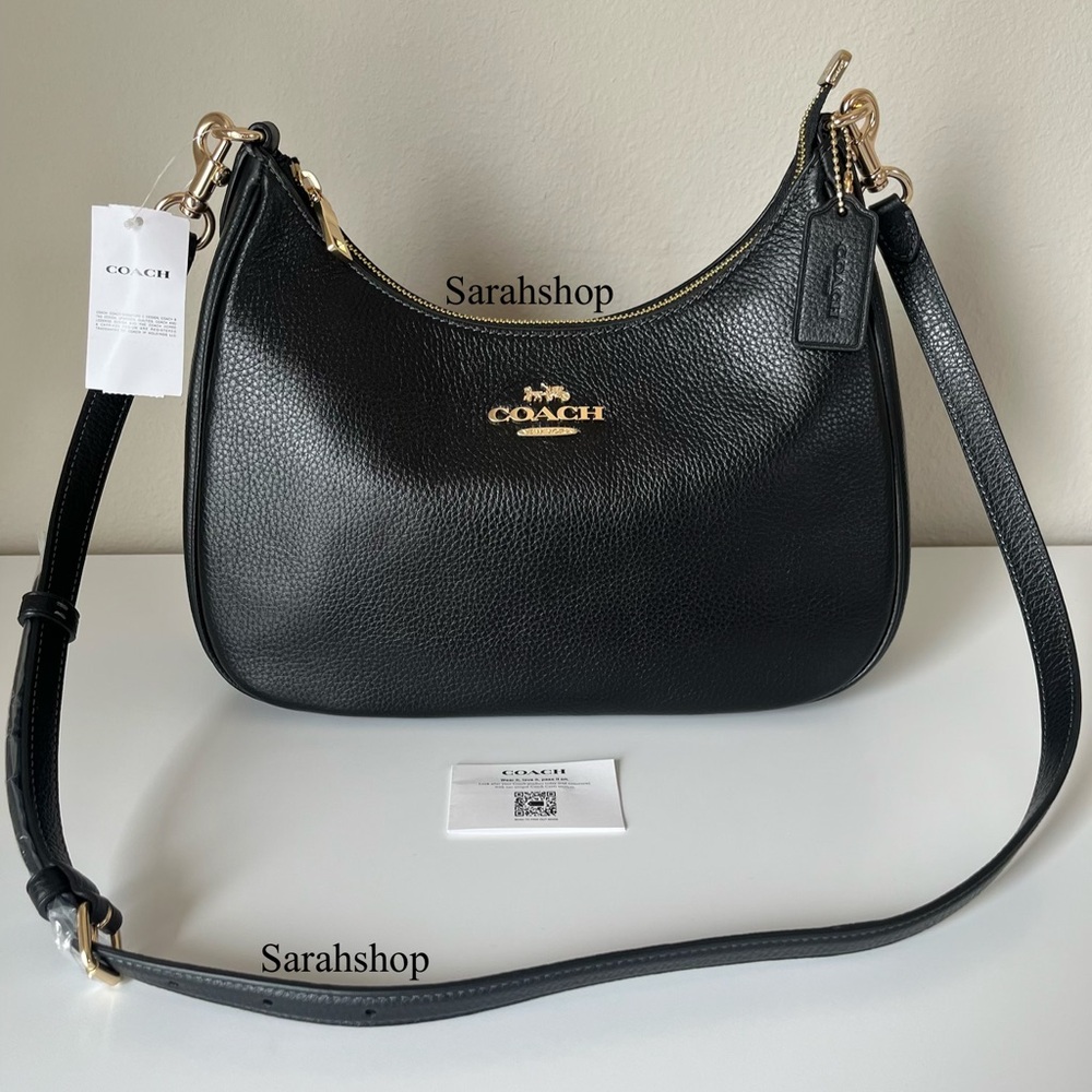 ✅Coach Teri Hobo Bag In Refined Pebble Leather